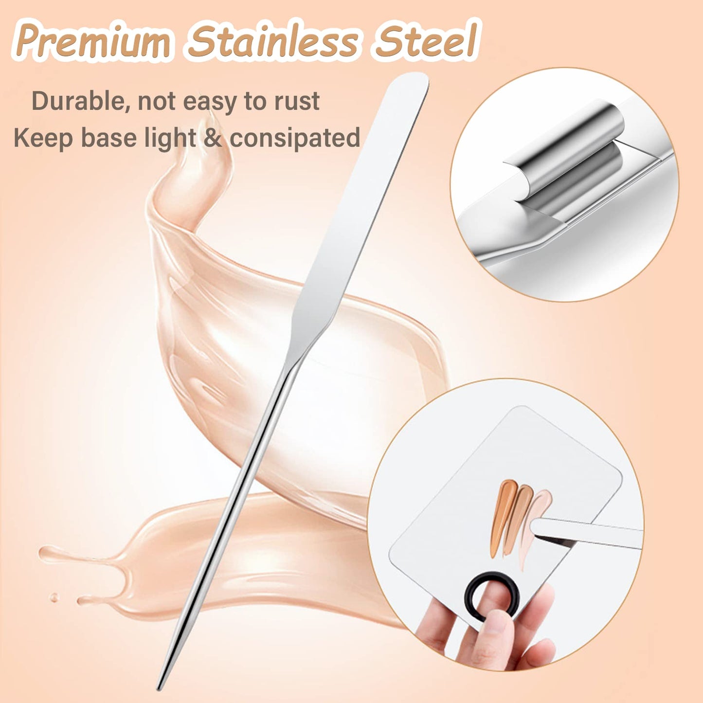Banugo Korean Makeup Spatula, Picasso Makeup Spatula Korean, Foundation Spatula Korean, Professional Korean Spatula and Makeup Mixing Palette (Rectangle)