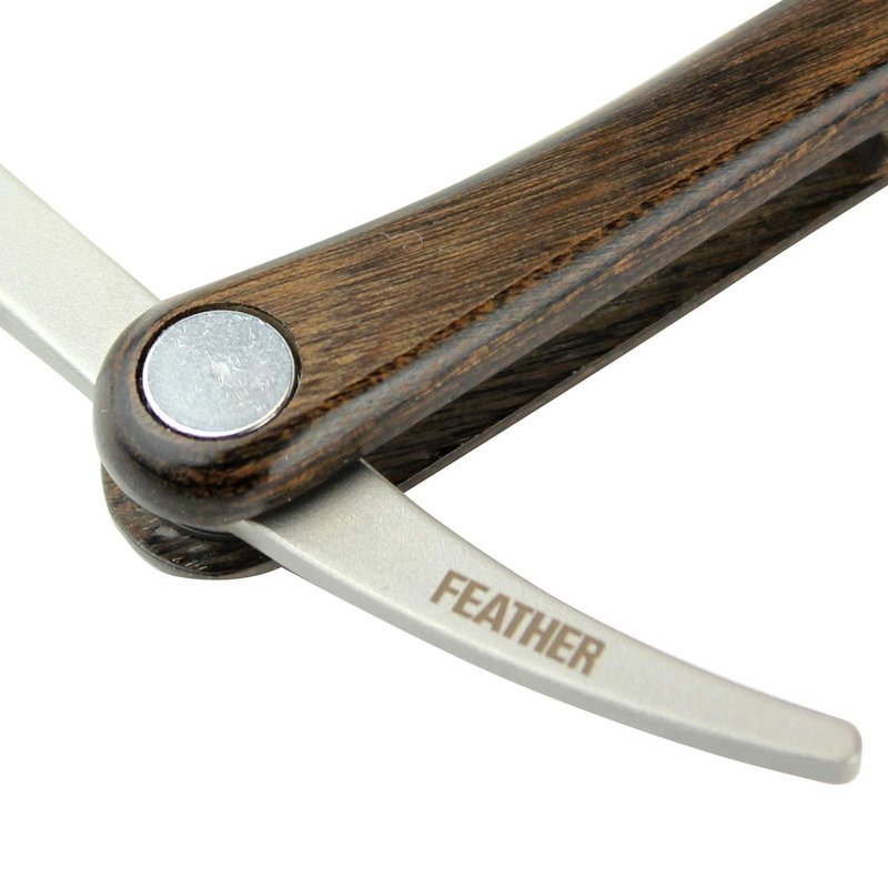 Feather Artist Club SS Wood Folding Straight Razor