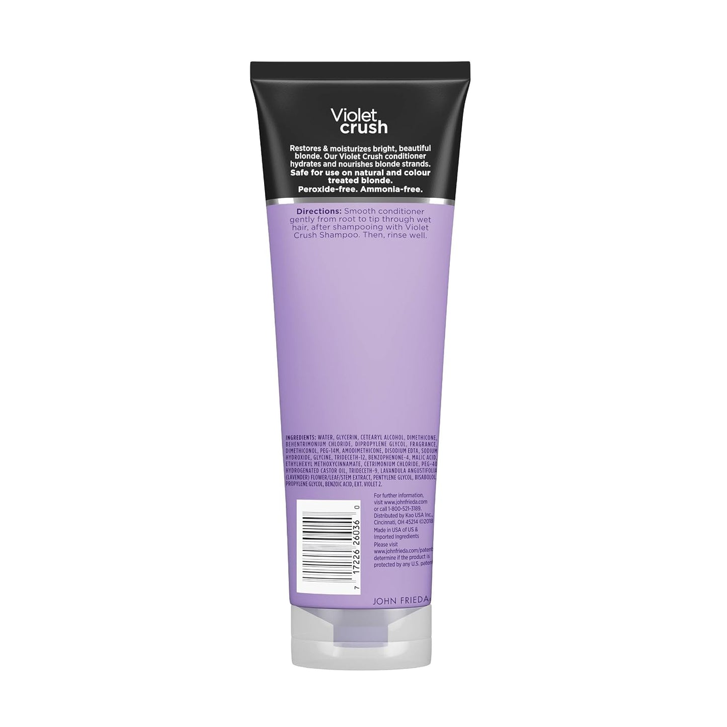 John Frieda Violet Crush Purple Conditioner - Neutralizes Brassy Tones for Cooler Blonde | 8.3 Oz