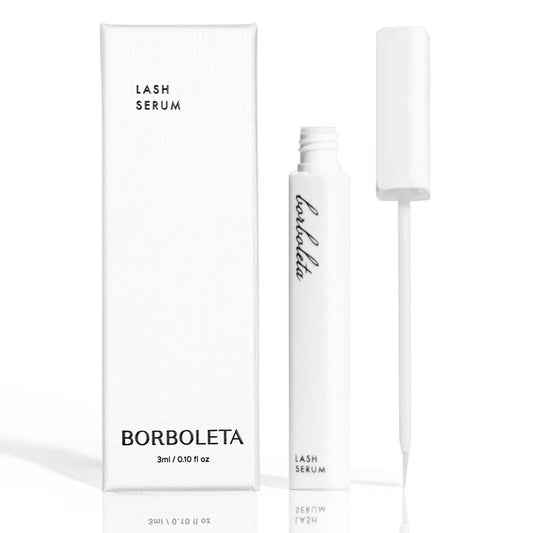 Borboleta Lash Serum, Eyelash Serum for Longer, Thicker, and Fuller Looking Natural Eyelashes, (Full Size, 3 Month Supply)