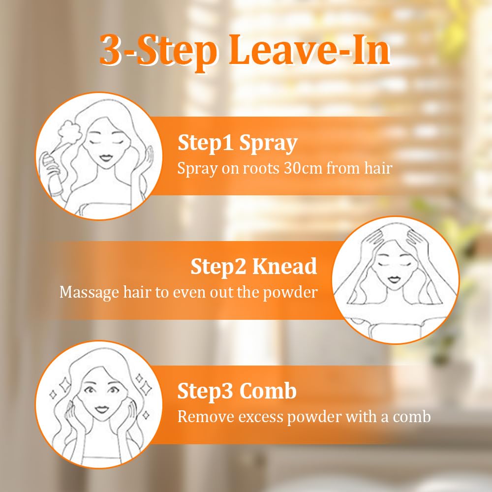Hair Leave-In Volumizing Styling Spray, Weightless Hair Thickening Spray for Fine Flat Hair, Non-Sticky Fine Mist Volume Booster, Long Lasting Root Lift & Texture Spray for Women and Men (3pcs, 120ml)