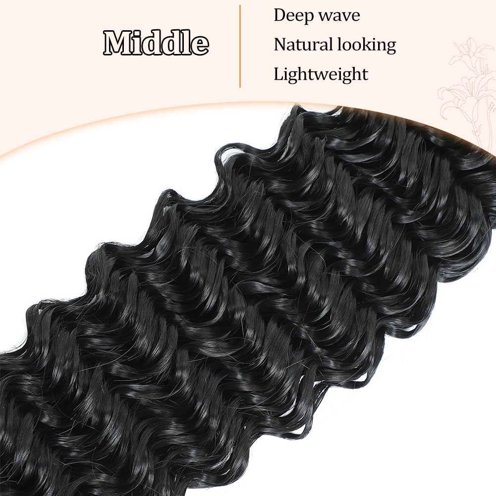 Ajsowju Feather Crochet Hair for Black Women, 18 Inch 50 Strands, 1B