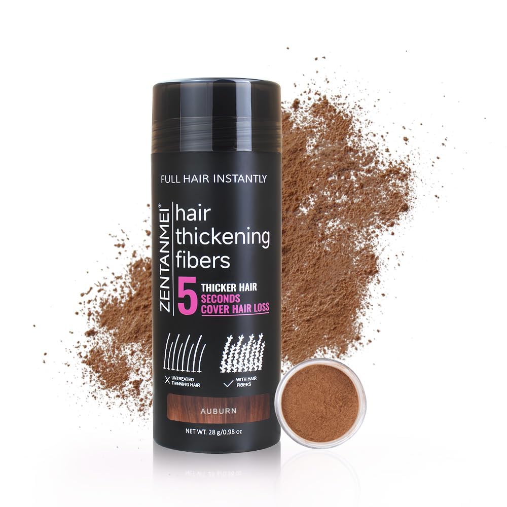 Hair Building Fibers for Thinning Hair - All-Natural Volume Powder | 0.98 Oz Gray Bald Spot Concealer for Men & Women