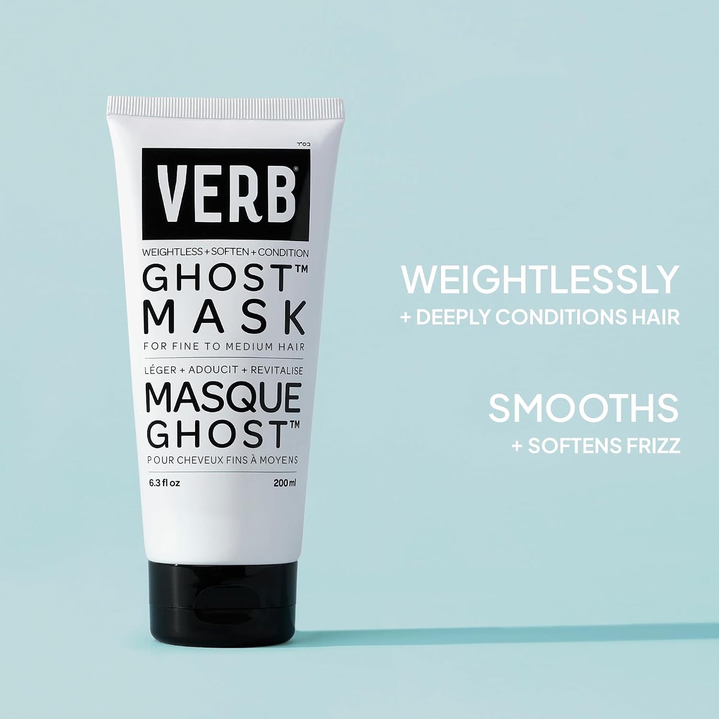 Ghost Hair Mask - Deep Conditioning Treatment with Moringa Oil | 6.3 fl oz - Vegan, No Parabens, Sulfates