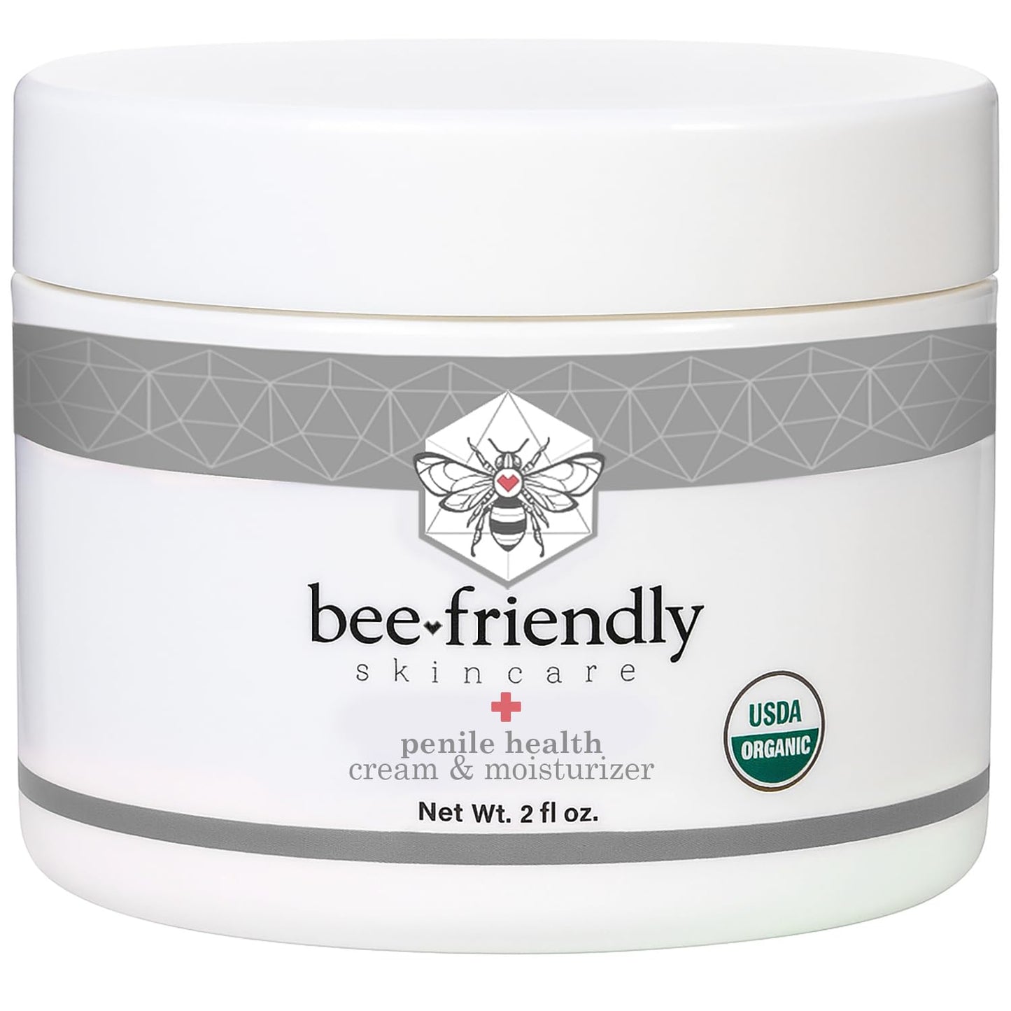 Organic Penile Health Cream - USDA Certified Natural Moisturizer for Dry, Chafed Skin | 2 oz