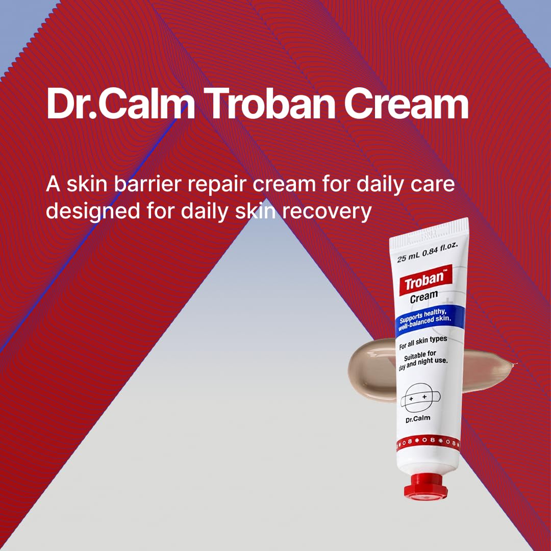 Dr.Calm Troban PDRN & Peptides Skin Barrier Repair Cream | Korean Face Moisturizer - 0.84 fl oz (25ml)