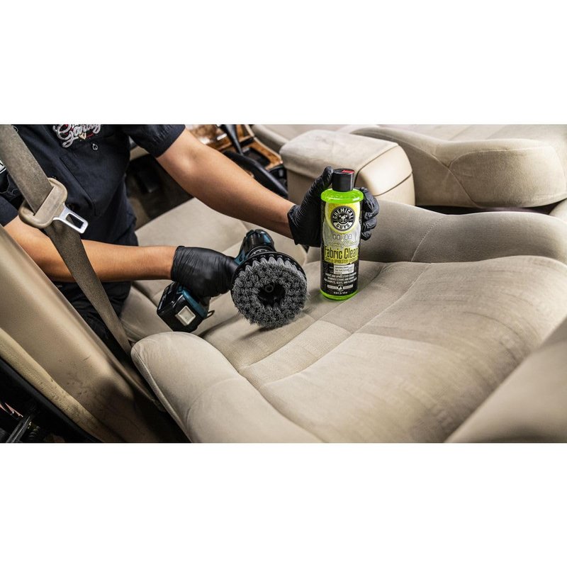 Chemical Guys ACC506 Light Duty Spinner Multi-Surface Drill Brush Attachment (Fits Any Standard Drill - Power Scrubber Removes Stains & Gently Cleans Upholstery, Fabric and Carpet), Gray