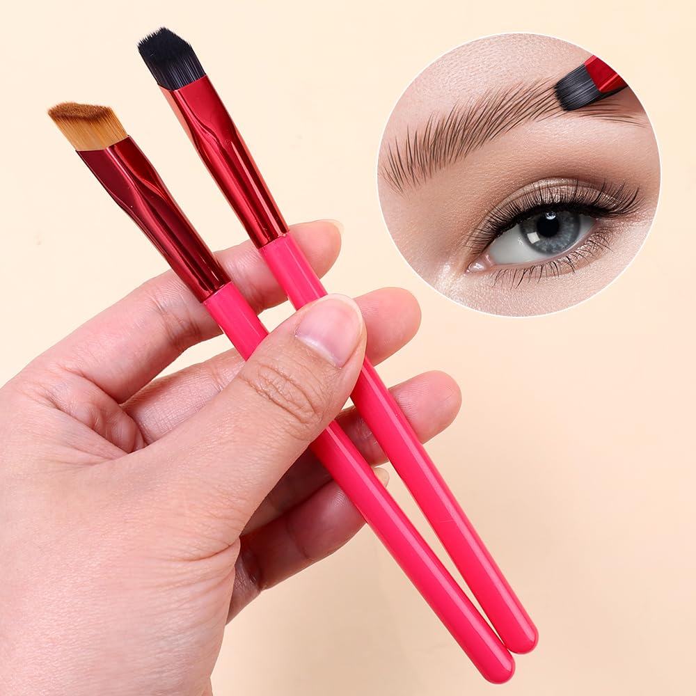 1 Piece Professional Wild Eyebrow Makeup Brush Square Styling Precise Line Depicted Brushes Beauty Makeup Tools,14.5cm (Black)
