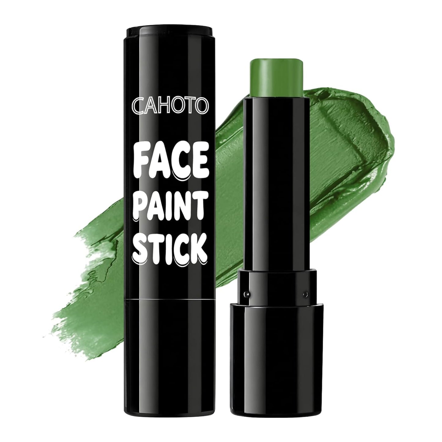 Green Face Body Paint Stick - Vegan Oil-Based Halloween Makeup | 0.12oz for St. Patrick's Day & Cosplay