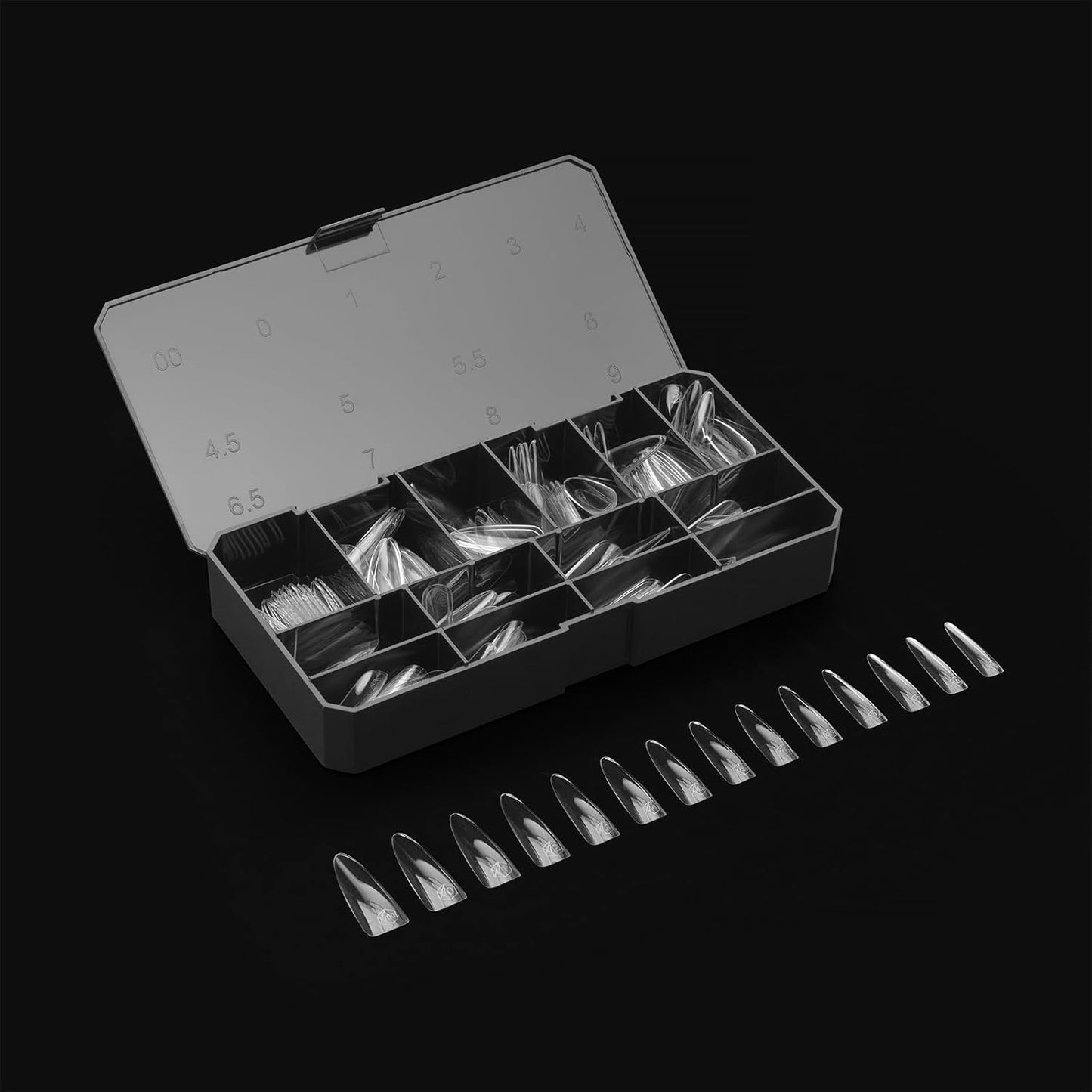 Aprés Gel-X® Almond Nail Tips - 280 Soft Tips in 14 Sizes 00-9 | Sculpted Extra Long