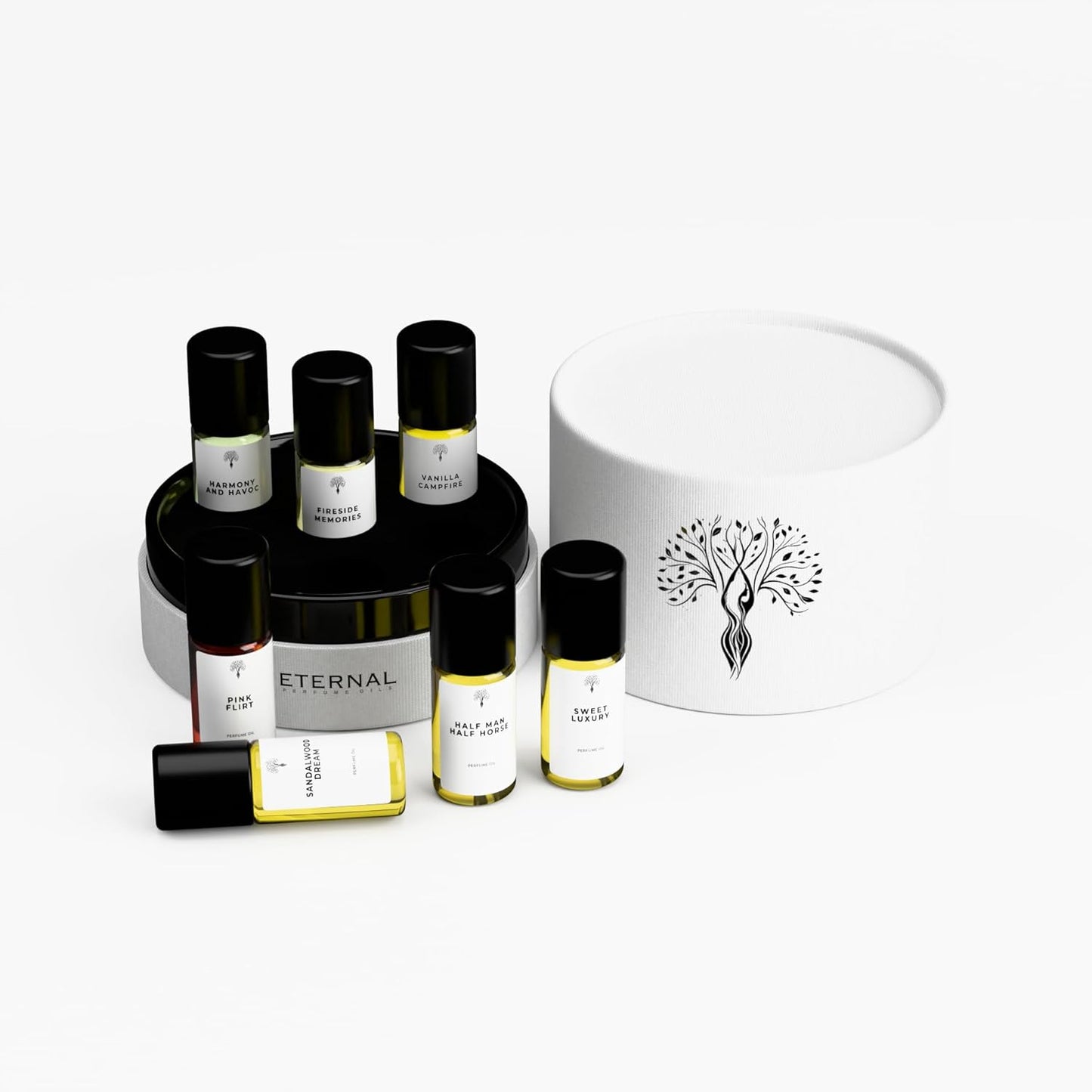 Eternal Perfume Oils Gift Set - 6 Exquisite Scents | Long-Lasting, Alcohol-Free Unisex Travel Size Perfumes