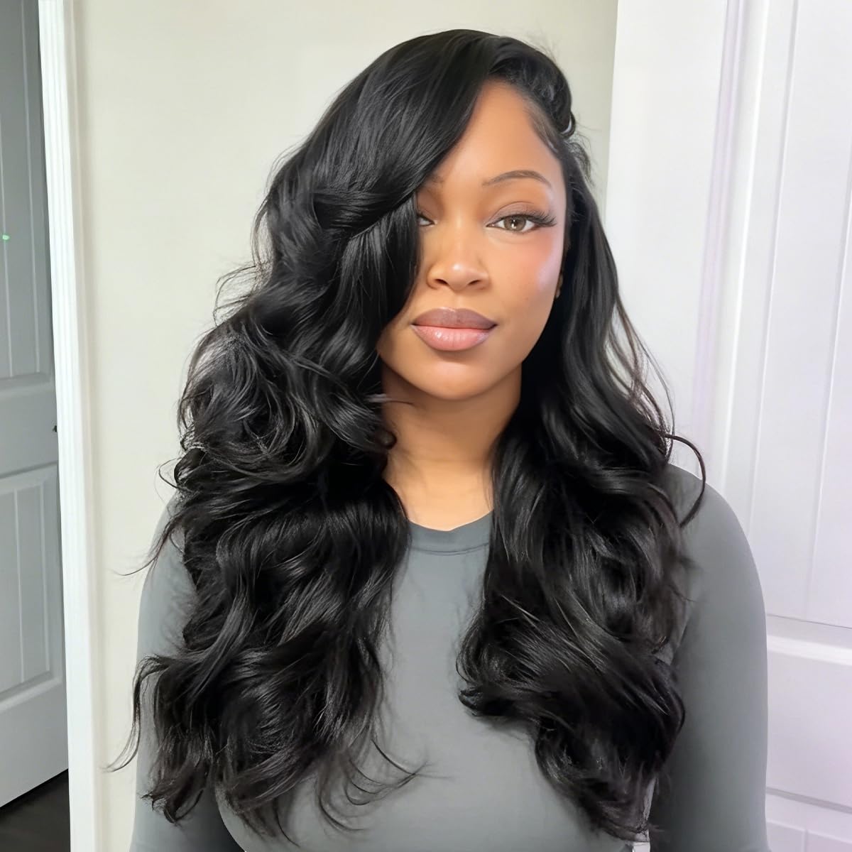 Human Hair Half Wig - Burmese Curly 3-in-1 Drawstring | Glueless, Easy Wear for Black Women - 16 Inch