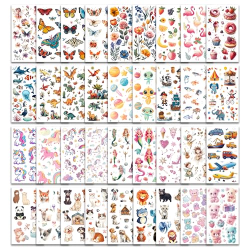 350+ Mixed Temporary Tattoos for Kids - Fun Party Favors Set