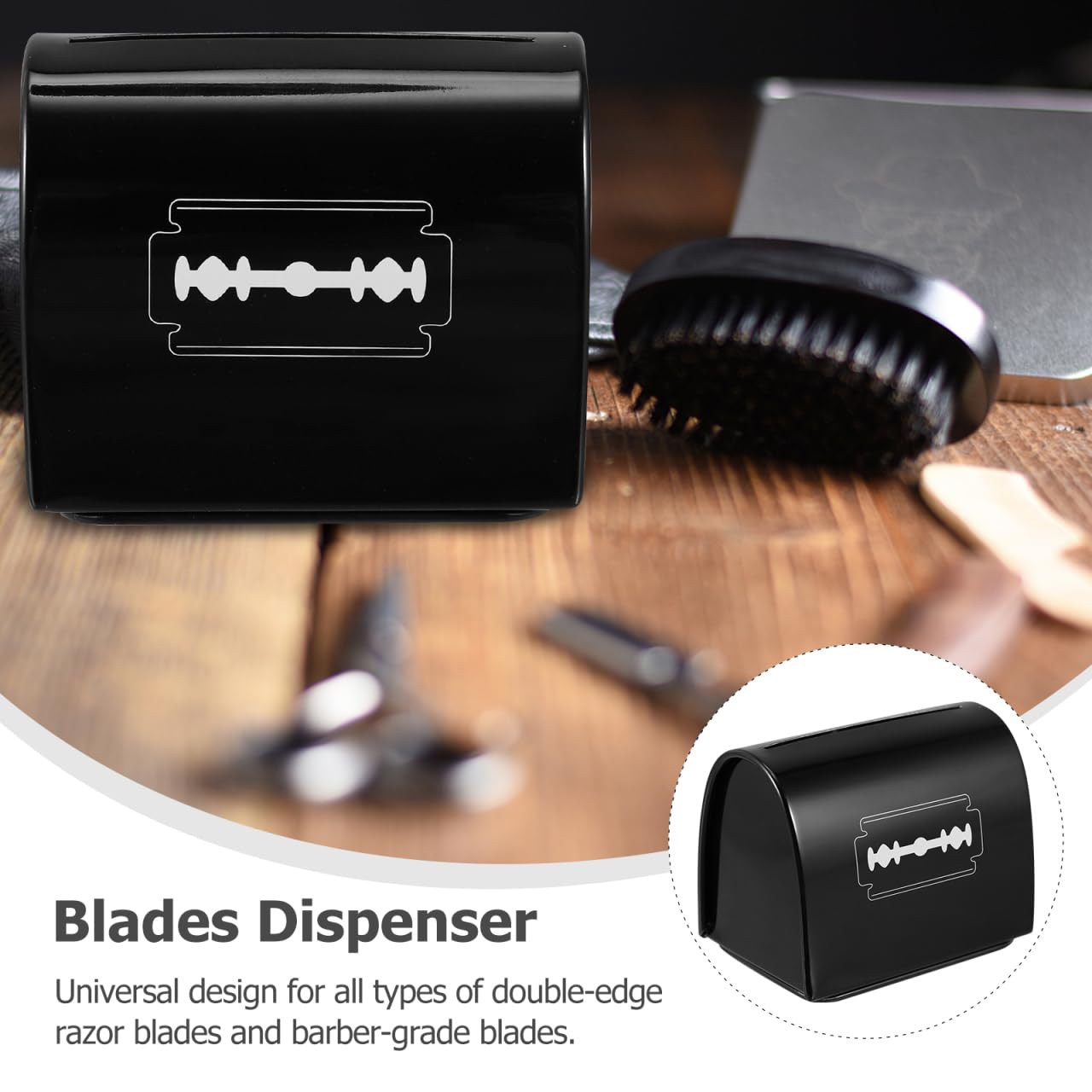 PACKOVE Razor Blade Disposal Case 2-Pack Compact Container for Safe Storage and Disposal of Used Barber and Double-Edge Blades 2.55X1.77X2.04In