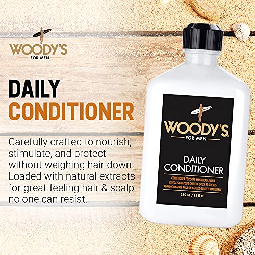 Woody's Daily Hair Conditioner for Men - 12 fl oz Hydrating Formula