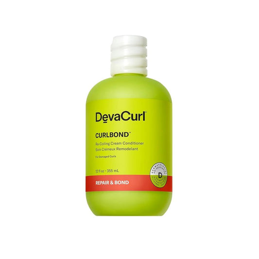 DevaCurl CurlBond Re-Coiling Cream Conditioner - Strengthens Hair, Seals Split Ends | Preserves Color Up to 30 Washes