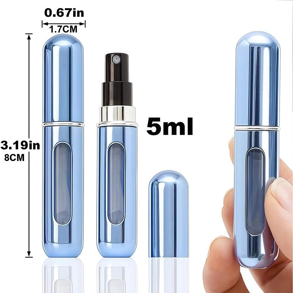 Refillable Perfume Bottles - 10 Pack Travel Size 5ml Leak-Proof Atomizers | Mini Spray Bottles for Purse & Travel