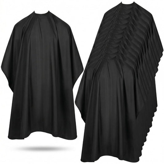 12 Pcs Waterproof Barber Cape 59"x51" Anti-Static Salon Cape with Adjustable Snap Closure for Hairdressing