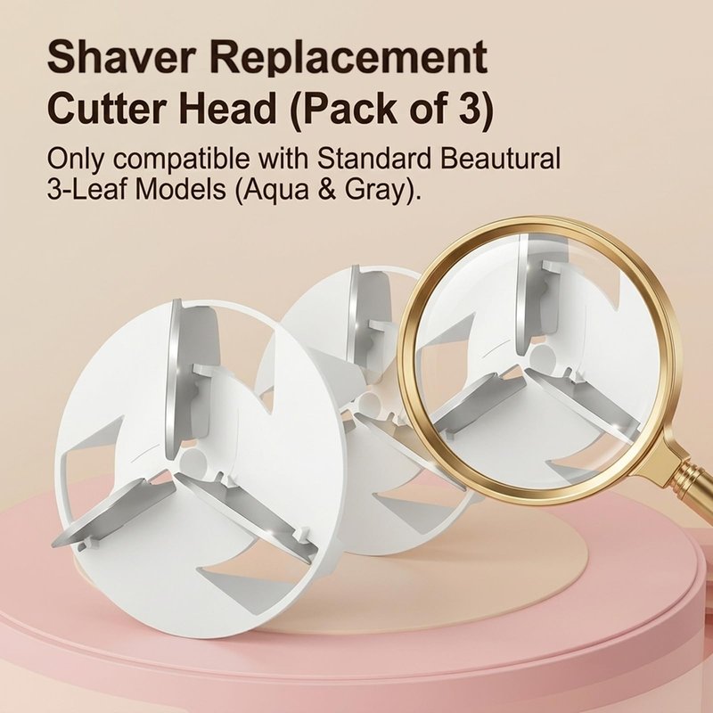(ONLY for 3-Leaf) Compatible with Beautural Fabric Shaver Replacement Blades,Sweater Defuzzer Refills Fit for Beautural Fabric Shaver and Lint Remover Replacement Blades,6Pcs