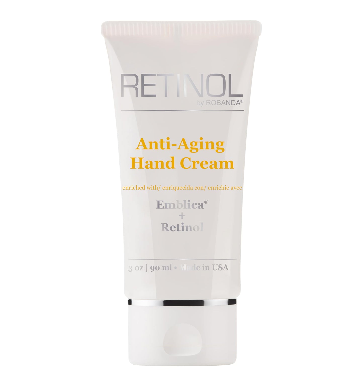 Robanda Retinol Anti-Aging Hand Cream - Hydrating & Moisturizing Hand Lotion with Anti-Aging Formula to Help Prevent Wrinkles & Reduce Fine Lines, 3 oz