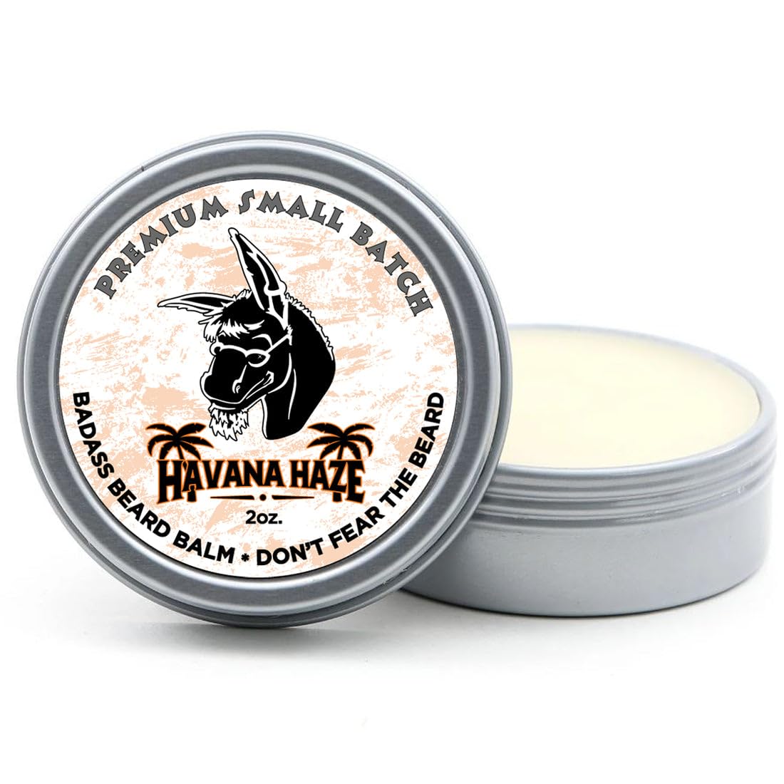 Badass Beard Care Beard Balm - The Havana Haze, 2 Ounce - All Natural Ingredients, Keeps Beard and Mustache Full, Soft and Healthy, Reduce Itchy and Flaky Skin, Promote Healthy Growth