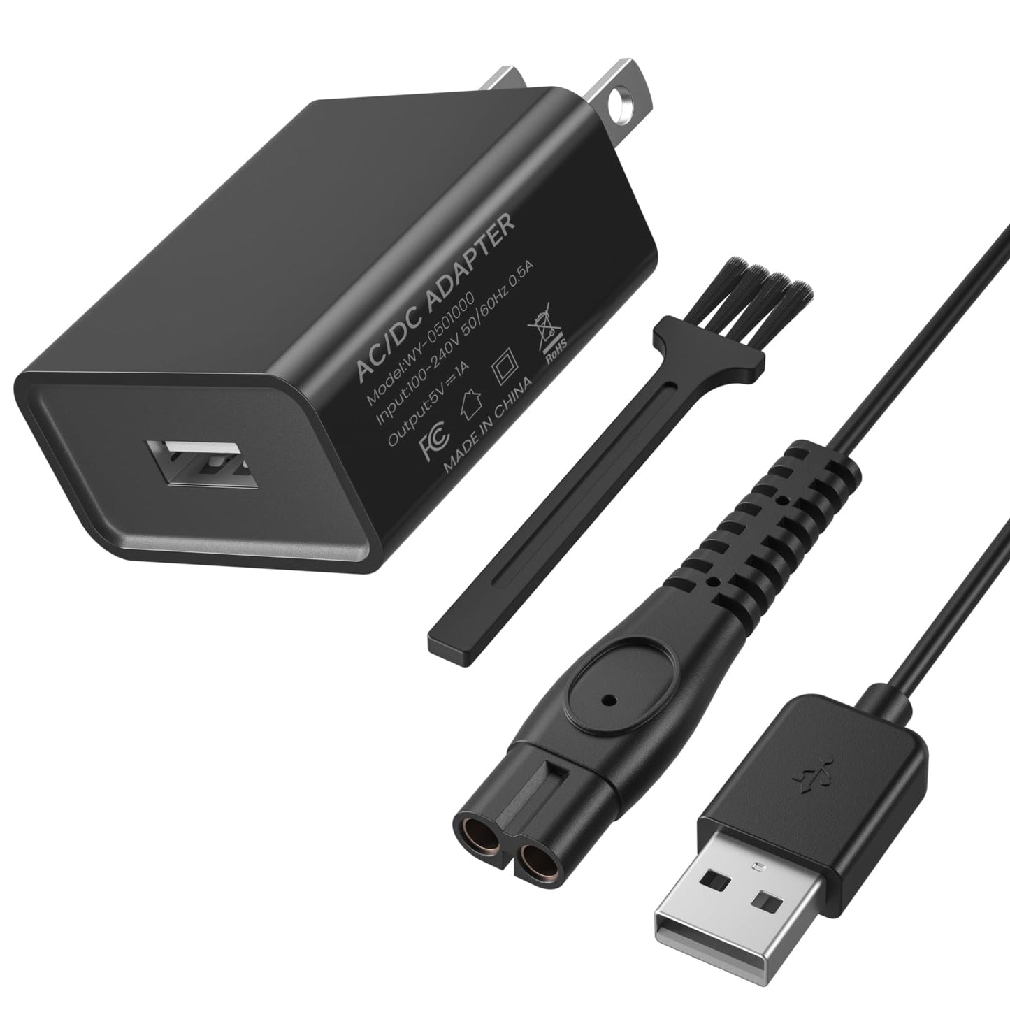 NFGEKT 5V 1A Charger Fit for Philips Norelco OneBlade QP2724 QP2834 MG5910 MG7910 MG9510, USB Charging Cord for philips Wet & Dry Shavers Compatible with 2000, 3000, 7000 Series Trimmers