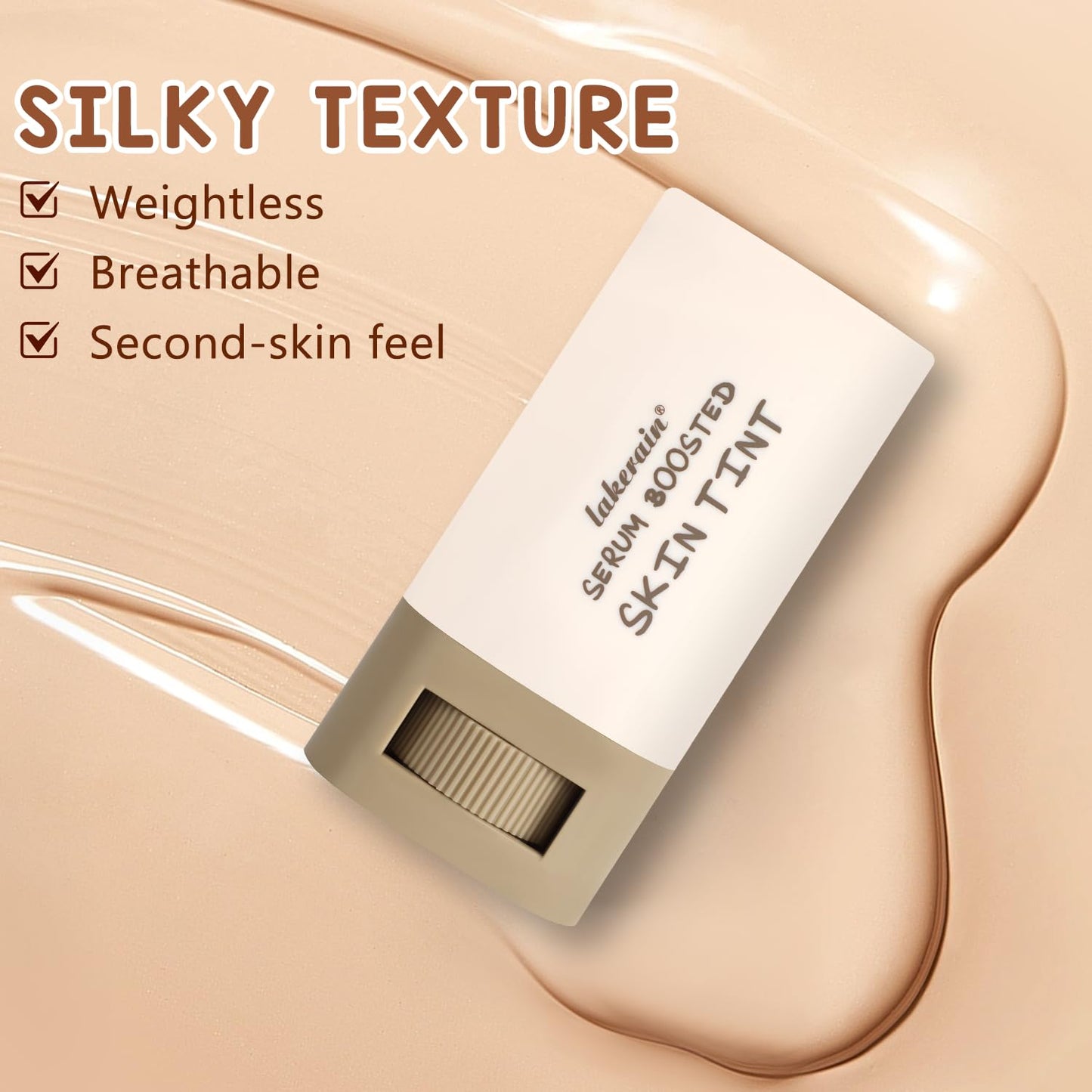 Foundation Stick - Tinted Moisturizing Serum for Natural Makeup | Boosted Skin Tint, 18g (03)