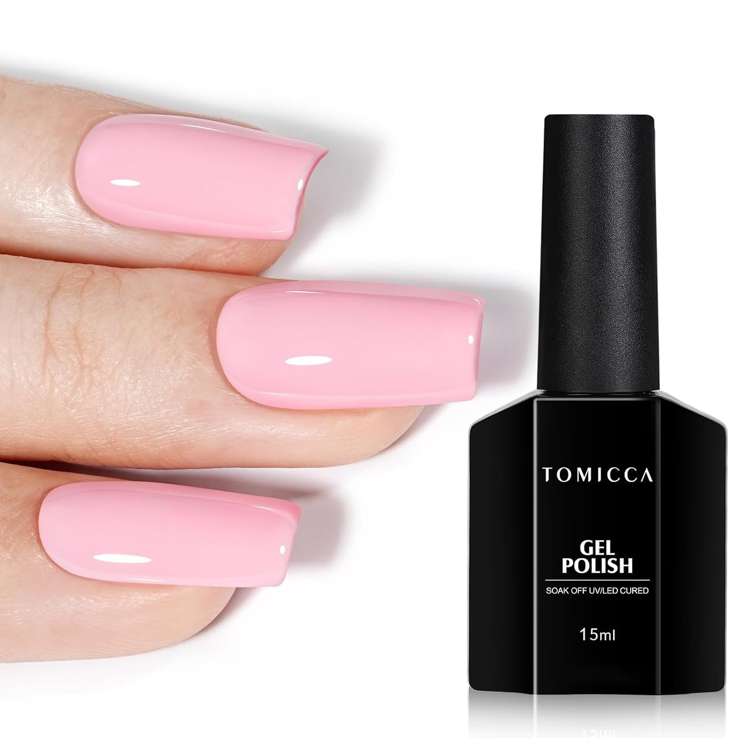 TOMICCA Gel Nail Polish - Dark Orange Autumn Winter Color | Long Lasting High Gloss Soak Off UV LED for DIY Manicure