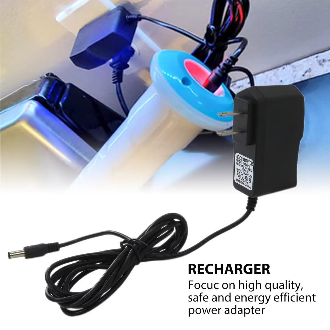 Replacement Charger Replacement for Hurricane Spin Scrubber Brush Rechargeable Turbo Scrubber & TeleBrands Corp Hurricane Spin Scrubber Brush HSS1 HSSI JF-DY085030 by WELURE