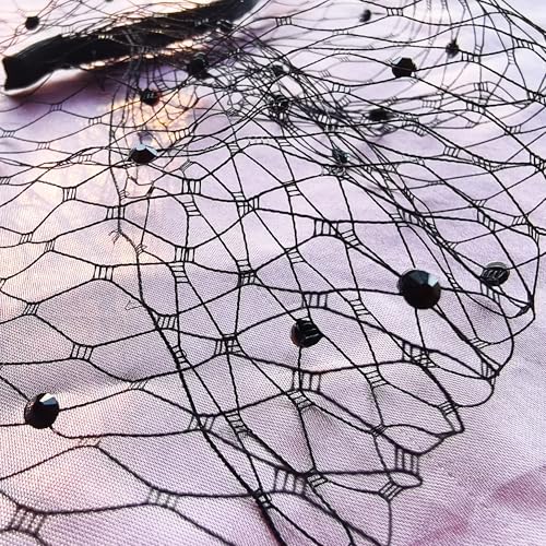 1920s Mesh Veil Headband Fascinator Hat for Women