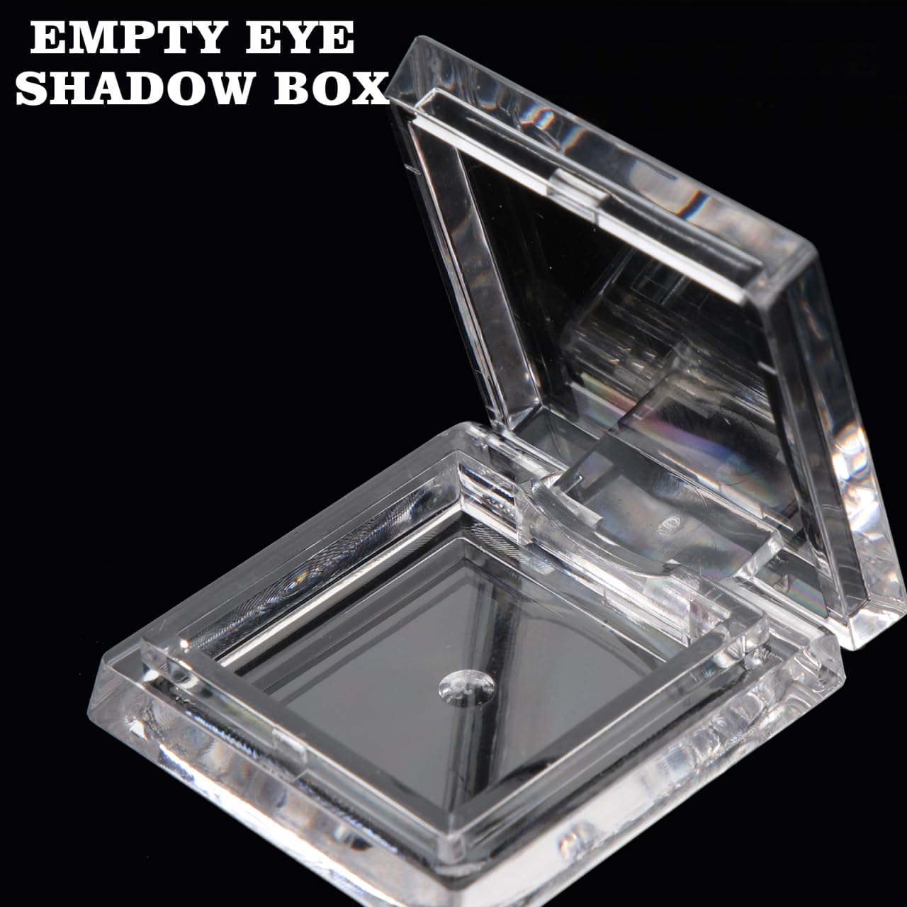 DOITOOL 4Pcs Empty Eyeshadow Pans Square Cosmetic Palettes Refillable Makeup Containers Portable for Travel Lip Balm Blush Highlighter Storage