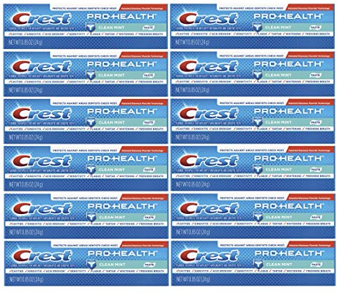 Crest Pro-Health Clean Mint Toothpaste Travel Size 0.85 oz (Pack of 12)