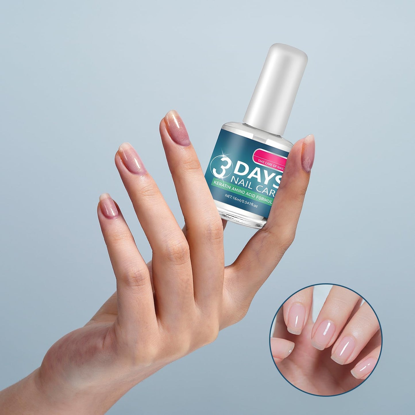 Keratin Amino Acid Nail Care - Strengthening & Hydrating Treatment for Dry, Weak Nails | 16ml, 2pcs