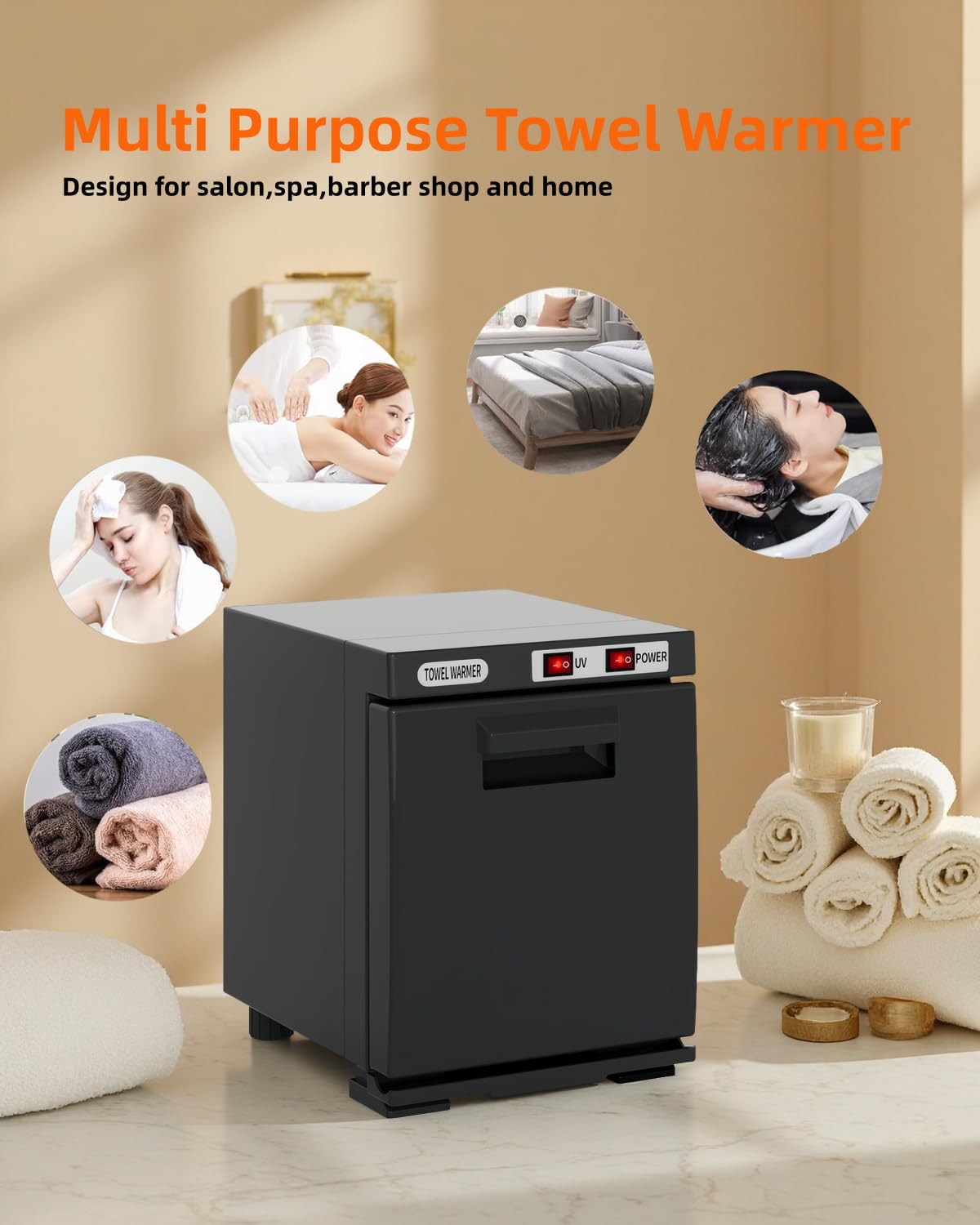 Asiakarn Towel Warmer, Hot Towel Warmers Spa, 5L Mini Towel Warmer, Small Towel Warmer for Facials.