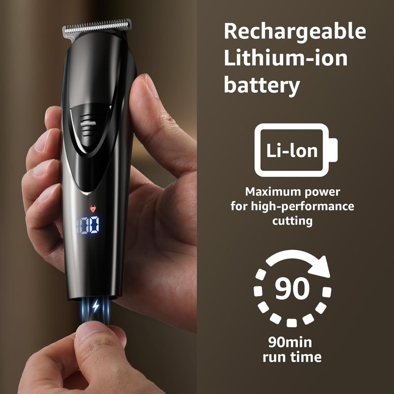 AuralMax Beard Trimmer for Men: Upgrade Barber Hair Clippers - 12-in-1 Cordless Grooming Kit - Waterproof Electric Razor with Turbo Speed & Precision Blades