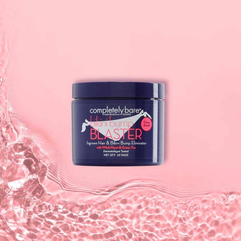 completely bare bikini bump BLASTER | Ingrown Hair & Bikini Bump Eliminator | Glycolic Acid | Salicyclic Acid | Witch Hazel | Green Tea | 50 Pads