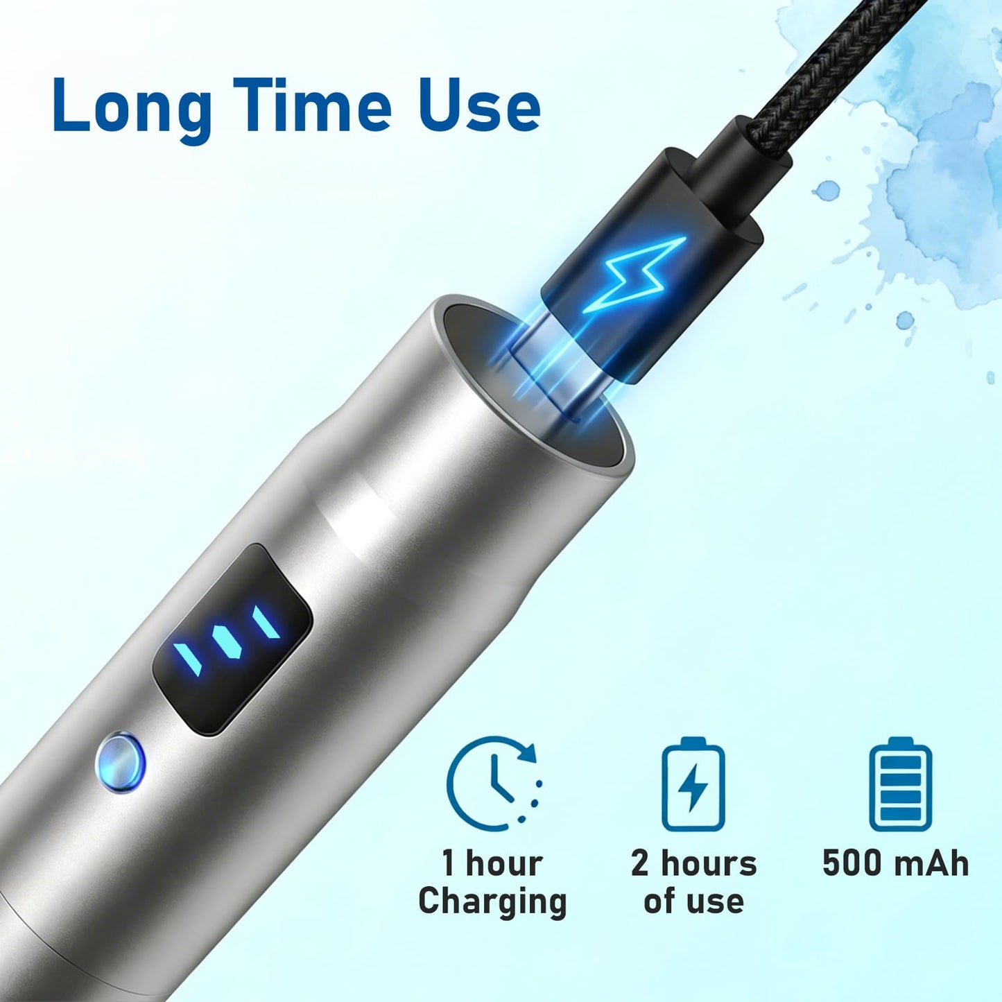 Microneedle Derma Roller Pen for Women Men Skin Home Travel Use with 12 pcs replacement, 0.25mm Microneedling Kit for Skin