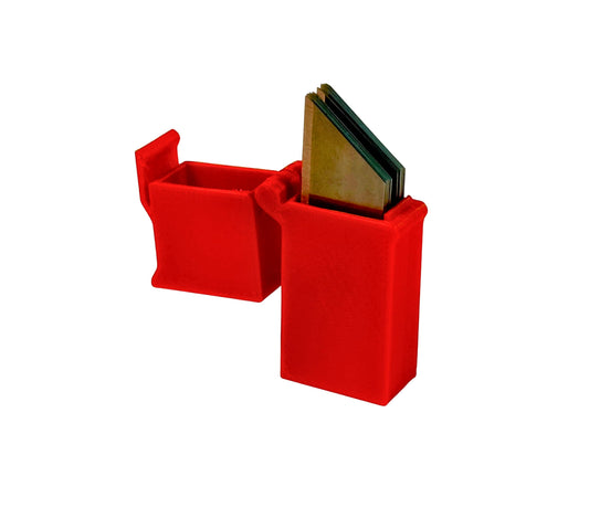 Durable 3D-Printed Utility Blade Holders | Compact Razor Blade Storage Case | 2-Pack in Multiple Colors (Red)