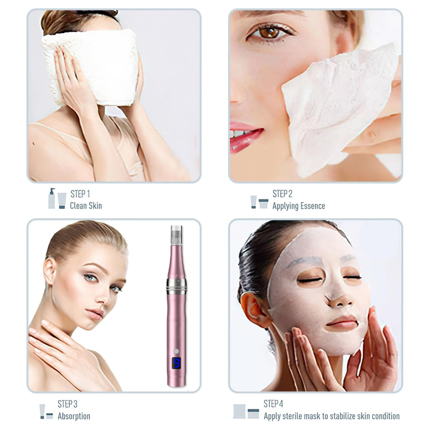 Microneedle Derma Roller - 0.25mm Microneedling Pen for Effective Skin Care | Home Use for Men & Women