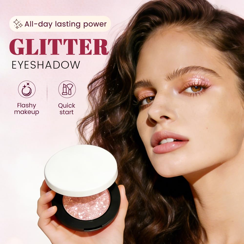 Multicolor Metallic Eyeshadow - Luminous Foil Finish, Buildable & Waterproof | Rose Gold