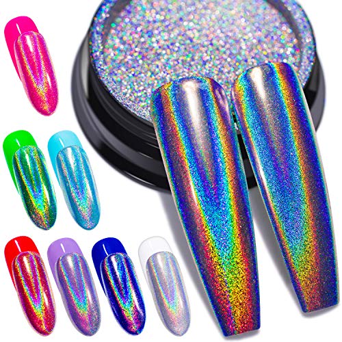 GA&EN Holographic Unicorn Chrome Nail Powder - 35 Micron Glitter