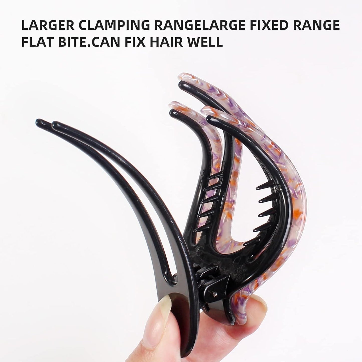 French Hair Clips - Curved Claw Clips for Women - Strong Hold No Slip Grip | Multicolor, 3 Count (3.95 x 2.36 Inch)