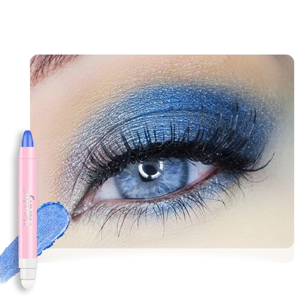 Monochrome Cream Glitter Eye Shadow Stick Palette - 2-in-1 Waterproof Eyeshadow & Eyeliner Pencil for Mature Women | Vegan & Cruelty-Free | 06 Shimmer Dark Brown