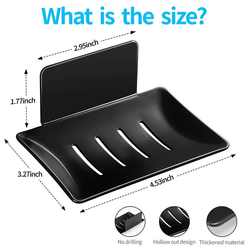 YUZP Soap Holder for Shower with Stainless Steel,Rustproof Soap Saver Sponge Holder for Bathroom,Tub,Kitchen Sink (Black)