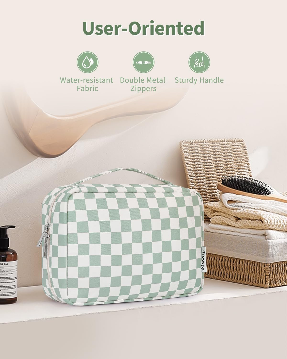 Travel Toiletry Bag for Women - Compact Hanging Makeup Organizer | Stylish & Functional Design