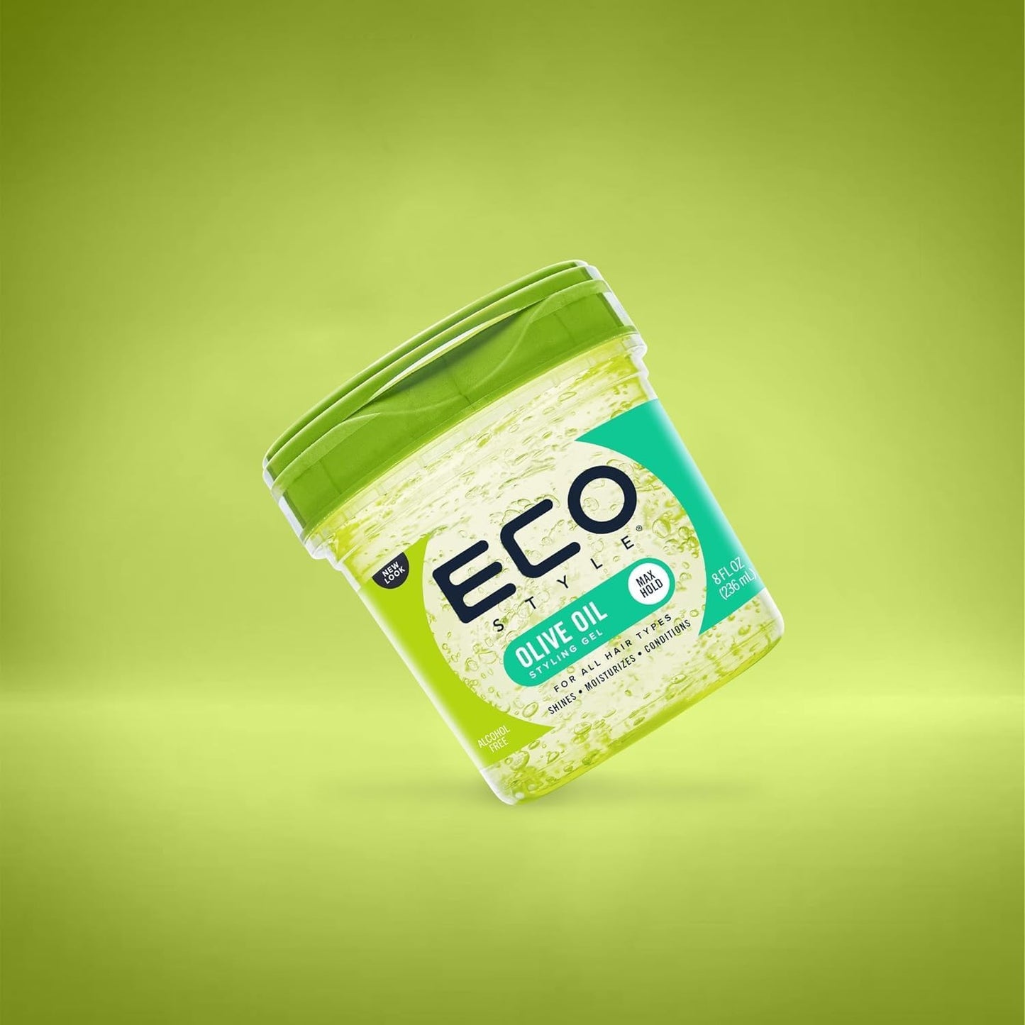Eco Style Olive Oil Styling Gel - Moisturizing Hair Gel for Shine & Split Ends | 8 oz (2 Pack)