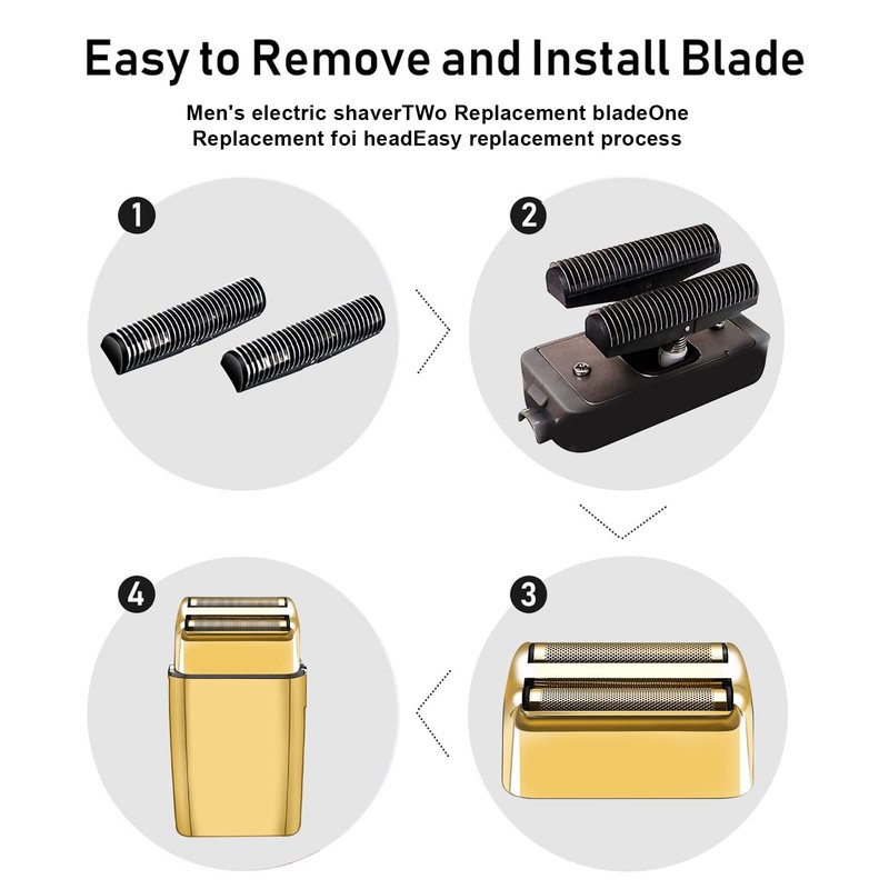 Colorski Gold Shaver Head for BaBylissPRO Barberology Double FXFS2G (1 Count, 1 Blade, Male, Adult Men)