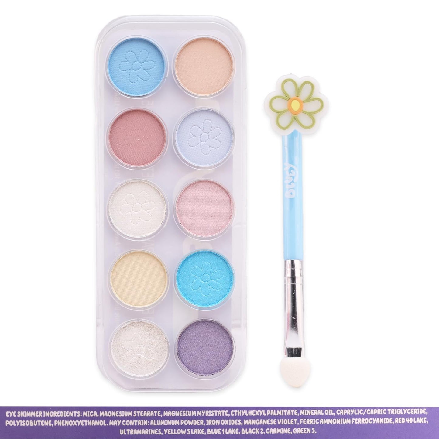 Bluey Beauty Set - Makeup Bundle with Eye Shimmer Palette, Nail Polish & Lip Gloss | Fun Dress-Up Accessories for Kids