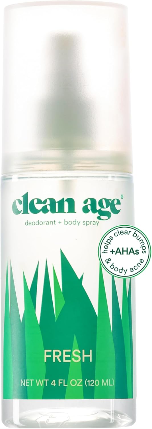Aluminum-Free Deodorant & Body Spray - Waves 4oz | Clean Formula for Teens with AHA for Body Acne