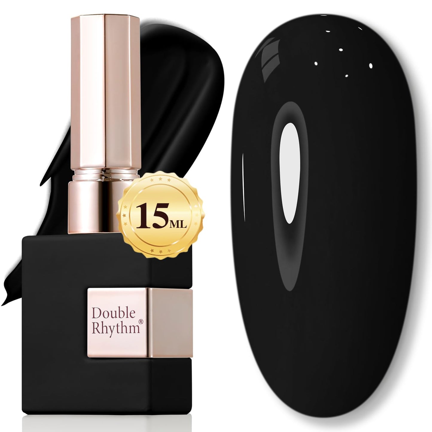 Gel Nail Polish - Double Rhythm 15ML Pearl White Soak Off for Art Manicure | DIY at Home